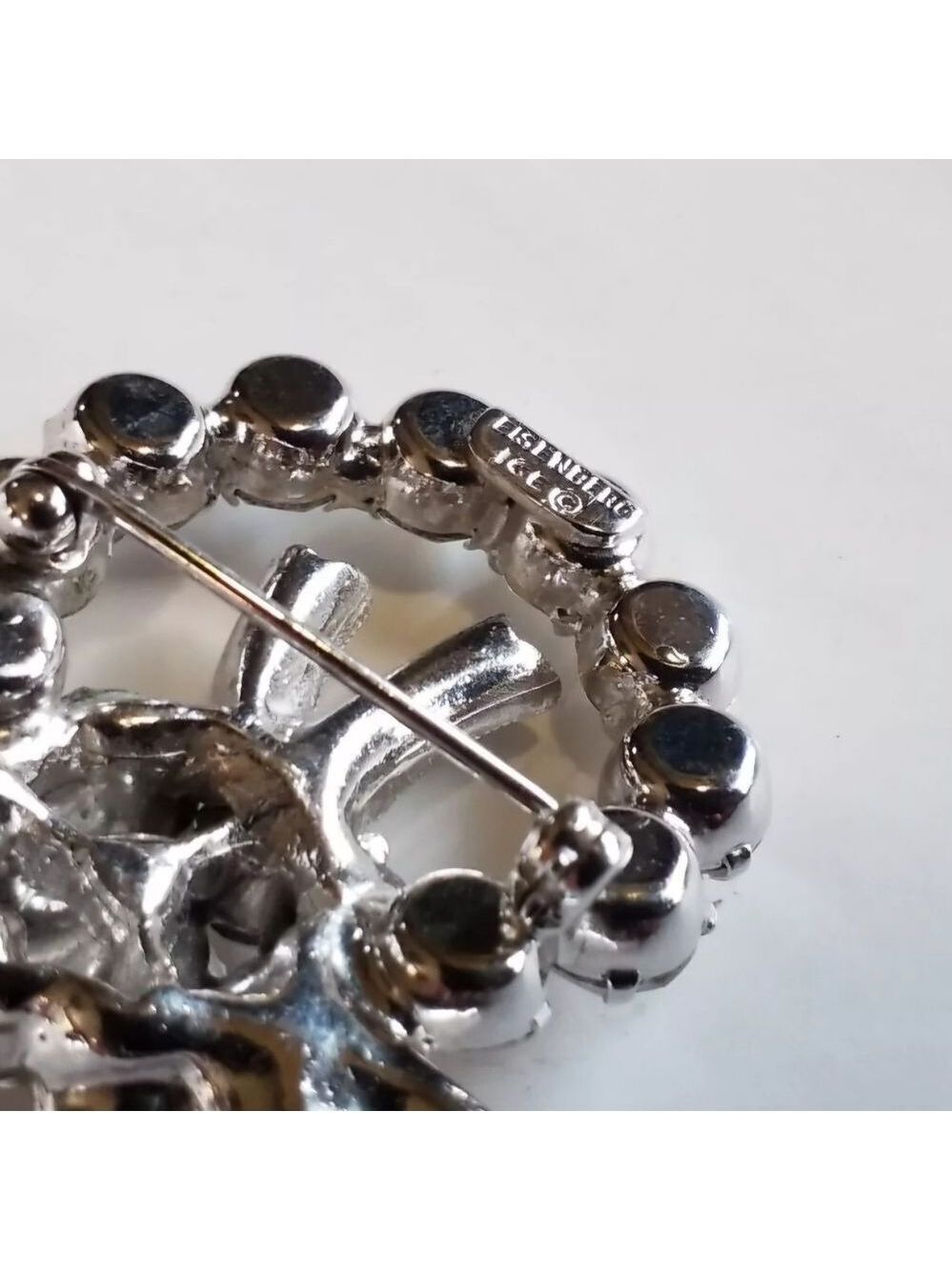 Vintage Eisenberg Ice Brooch Crystal Fashion Brooch 1940-50's - Picture 3 of 10